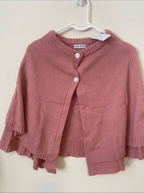 Anne Klein Rose Pink Short Sleeve Knit Capelet
